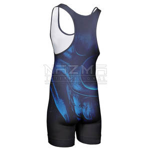 Ropa profesional Camiseta DE LUCHA hecha a medida Spandex/Poliéster Correa ajustable Alta calidad Venta caliente Nuevo diseño para la venta - Product Image 4