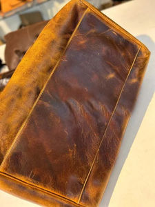 Factory Custom Deep Brown Duffel <b>Bags</b> Manufacturer High Quality Vegan <b>Leather</b> Duffel Outdoor Luggage <b>Men</b> <b>Overnight</b> <b>Bags</b> - Product Image 5