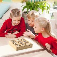 2026 classique en bois Tic Tac Toe plateau de jeu XO échecs enfants Puzzle éducatif famille fête jouet abordable Tic Tac Toe Durable