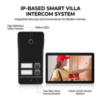 Système d'interphone de villa Hiwink, kit de vidéophone IP 2K, prend en charge 8 unités intérieures, 4 caméras, déverrouillage NFC par reconnaissance faciale, maison intelligente