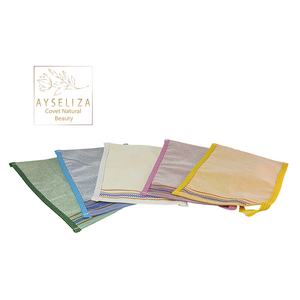 Marque privée personnalisée, mitaines de bain spa d'hôtel de luxe, gants d'exfoliation profonde du corps doux avec logo pour le lavage des mains - Product Image 6