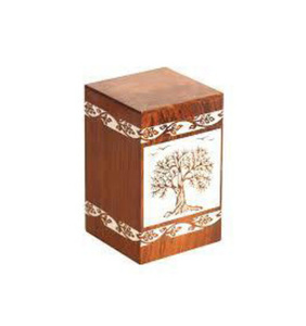 Urnas de madera hechas a mano para cremación, urnas funerarias decorativas para hombre y mujer a bajo precio - Product Image 2