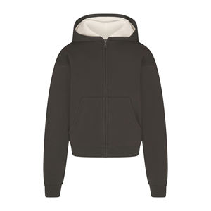 Sudadera con capucha de lana para hombre y mujer, con cremallera - Product Image 3