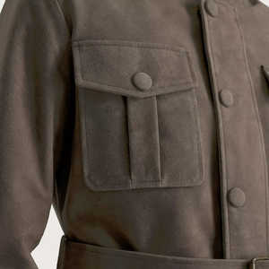 Chaqueta de invierno de diseño superior para hombre con cuello levantado manga completa 100% cuero de alta calidad personalizable precio razonable - Product Image 3