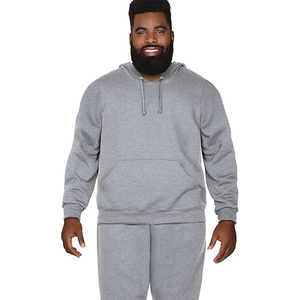 Sweat à capuche unisexe gris chiné meilleure qualité hiver motif solide bien ajusté prix raisonnable col haut à capuche - Product Image 4