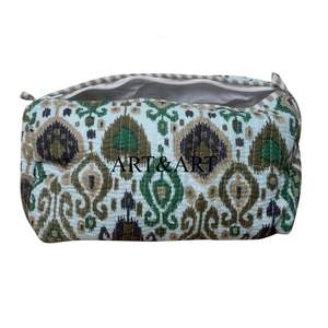 Stylish Bohemian Cotton <b>Quilted</b> Eco-Friendly Tassel Pattern 3 Pouch Set Travel Organizer Cosmetic <b>Bag</b> Set Zipper Wholesale - Product Image 5