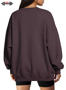 Sudadera de Moda Urbana para Mujer, Nueva y Popular, con Logotipo Personalizado en la Parte Delantera, de Algodón Estampado, Mangas Largas, Informal y Cálida para el Invierno 2025 - Product Image 2