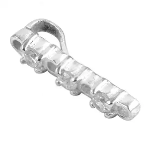 Pendentif numéro en argent 925 avec zircon pour le port quotidien des femmes - Product Image 2