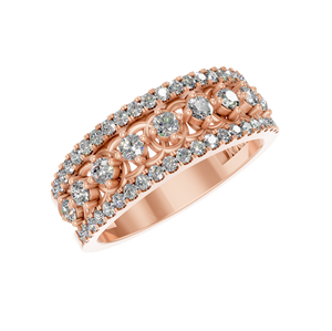 แหวนทอง18K ลายดอกไม้สำหรับผู้หญิงแหวนเพชรธรรมชาติเครื่องประดับงานหมั้นประดับเพชรธรรมชาติเทรนด์2025อินเดียคลาสสิกของขวัญแต่งงานปาร์ตี้ - Product Image 5