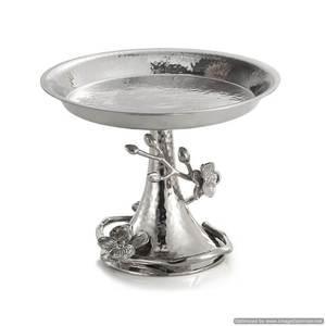 Grand bol rond en bois massif avec support en métal poli brillant Décoration de table en gros Bol de service alimentaire et plat à vendre - Product Image 6