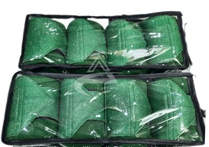 Meilleure vente Sports équestres vente en gros produits d'équitation Marine polaire et paillettes tissu cheval Bandages Match parfait - Product Image 3