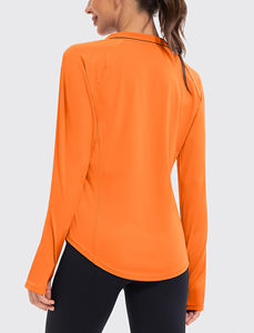 Vente en gros de pull ample à demi-fermeture éclair sweats chauds pour femmes sweats à capuche et sweat-shirts en coton polaire personnalisés 1/4 avec fermeture éclair pour femmes - Product Image 2