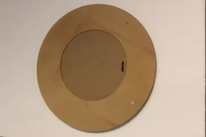 Azora Industries Miroir mural en bois de forme ronde Offre Spéciale fait à la main Miroir décoratif mural au design moderne et antique - Product Image 2