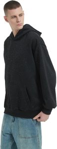 Sweat à capuche personnalisé en strass pour homme et femme, 100% coton, respirant, imperméable, surdimensionné, qualité supérieure, OEM ODM - Product Image 4