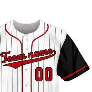 Nouvelle arrivée, maillot de sport unisexe pour le baseball, 100% polyester, imprimé par transfert thermique, respirant, antibactérien, grande taille, séchage rapide - Product Image 4