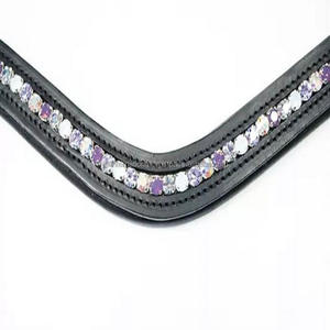 ขายส่งแฮนด์เมดที่ว่างเปล่าช่องหนังม้าคิ้ววงตกแต่งด้วยแสงสีชมพูและชัดเจนคริสตัล1แถว Bling ในทุกขนาด - Product Image 6