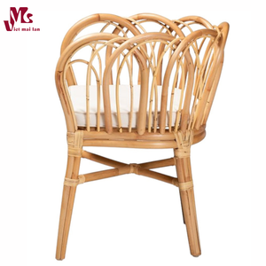 Chaise moderne en rotin naturel vintage en rotin naturel chaise de salle à manger en rotin chaise longue pour salle à manger salon - Product Image 2