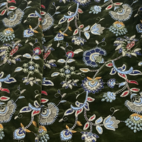 Tissu en velours brodé élégant pour la mode nuptiale, robes de soirée, vêtements de créateurs et production de vêtements