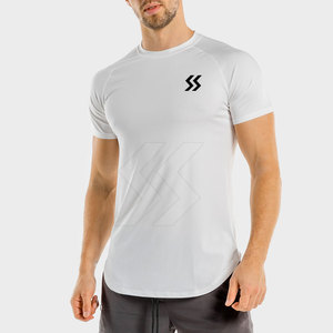 เสื้อยืดผ้าฝ้าย100% ใส่ไปยิมของผู้ชายเสื้อยืดผ้าฝ้ายทรงหลวมใส่สบายพิมพ์ลายสีพื้นผลิตในปากีสถาน - Product Image 1