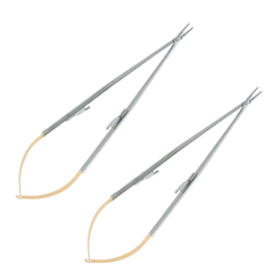 Porte-aiguilles Castroviejo Ryder en acier inoxydable, 18 cm, droit, poignée TC large, à verrouillage croisé dentelé, manuel, qualité export, vente en gros - Product Image 5