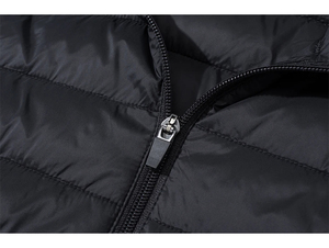 Veste matelassée à capuche pour homme, écologique, résistante à l'eau, matelassée, manteau d'hiver épais, coupe-vent chaud pour le ski et la randonnée en plein air, blanc - Product Image 2