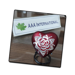 Urna en forma de corazón para adultos, recuerdo de Material de aluminio 100%, diseño moderno aplicable, para compradores globales - Product Image 1