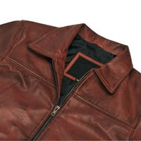 Meilleure vente veste en cuir de vachette pour hommes Original riche marron Style solide de haute qualité 100% vente en gros bas quantité minimale de commande mode d'hiver