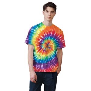 Camiseta psicodélica con estampado 3D, camiseta de neón para hombres y mujeres, camiseta con patrón Tie-dye de Color degradado, camisetas informales de manga corta con cuello redondo - Product Image 4
