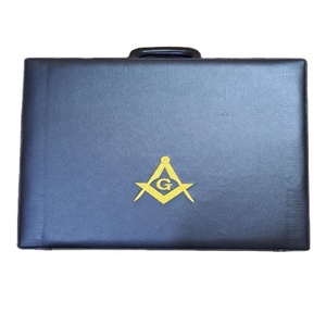 Masonic <b>Apron</b> Case Master Mason Blue Lodge Colors Sizes Genuine Leather/Satin Fabric High Quality OEM Foldable IP67 Waterproof - Product Image 1