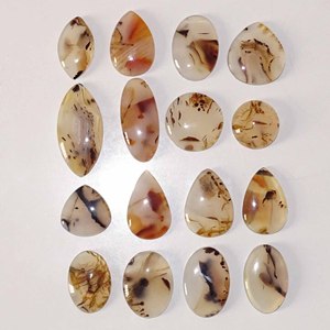 Agate naturelle Montana pierres précieuses en vrac mélange forme et taille Montana Agate Cabochon pierres précieuses en vrac Lot fabrication de bijoux - Product Image 2