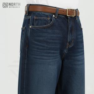 Pantalones Vaqueros de Algodón para Hombre, de Cintura Media, Rectos, Casuales, Ligeros, Transpirables, de Secado Rápido, con Logotipo Personalizado de Alta Calidad al por Mayor - Product Image 4