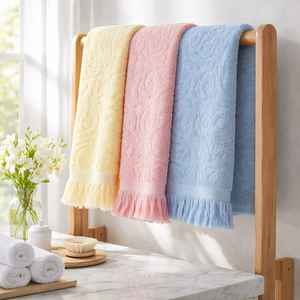 Hotel Quality Eco-Friendly Cotton Kitchen <b>Towel</b> Premium Jacquard Coco <b>Pattern</b> - Product Image 1