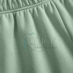 Ligero hecho de fábrica 100% algodón sólido Casual mujeres sudaderas con capucha conjunto corto 2 piezas verano transpirable - Product Image 6