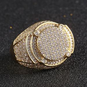 Bague Classique Hip Hop pour Homme de Qualité Supérieure, Plaqué Or 18K Certifié, Sertie de Zircons Cubiques, Très Vendue - Product Image 3