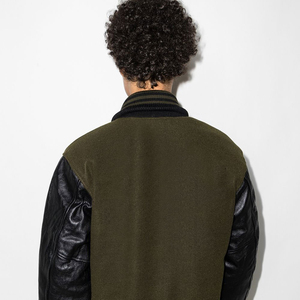 2026 Men's Fashion Slim Fit Bomber Baseball Varsity <b>Jacket</b> Custom Made <b>Canvas</b> <b>Jacket</b> with Stand CollegeBaseballjacket for men - Product Image 3