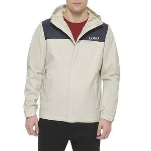 Vêtements de rue pour hommes avec logo personnalisé Vestes de pluie en nylon imperméable et coupe-vent avec décoration brodée Durable Two Tone - Product Image 1