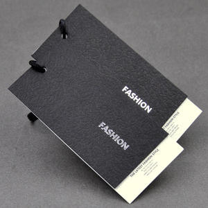 Etiqueta Colgante de Cuero Negra para Tarjetas, Marca de Ropa Personalizada, Impresión UV, Etiqueta con Estampado en Caliente - Product Image 6