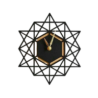 Horloge murale circulaire de luxe en fer noir, personnalisée, décorative, à quartz, pour la décoration intérieure, avec aiguille silencieuse et cadran épais de 30 mm