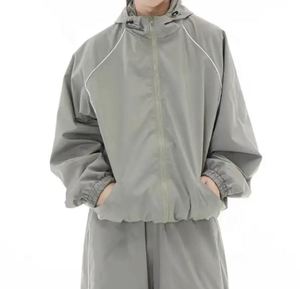 Ensemble Survêtement Personnalisé à Épaules Gouttes pour Hommes Surdimensionné Baggy Jogging Blanc Sweat à Capuche Lourd et Pantalon de Survêtement - Product Image 5