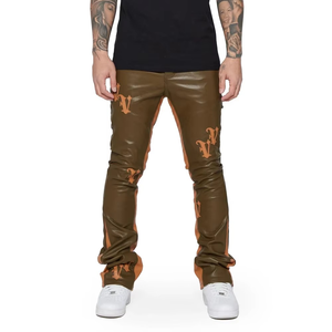 Pantalones de Cuero para Hombre de Nuevo Estilo, el Mejor Material, Logotipo Profesional, en Venta, Servicio OEM, Diseño, Precio Razonable - Product Image 2