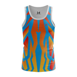 Camiseta sin mangas personalizada de poliéster 100% para gimnasio, camiseta de práctica de punto transpirable en estilo Hip Hop, logotipo frontal de talla grande sin tarifa - Product Image 1