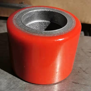 6 "X 2" Paletten heber Lenkräder Ersatz satz Polyurethan Hand paletten rad mit Achse 20 mm ID Lager Poly Tread - Product Image 5