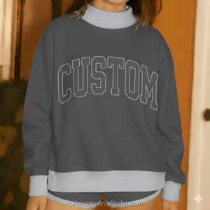 <b>Women</b> Winter Long Oversized Mockneck Sweatshirt Soft Warm <b>Fleece</b> Pullover Loose Fit Comfy Casual Minimal Streetwear Daily <b>Top</b> - Product Image 6