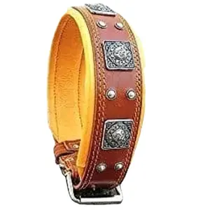 classical genuine luxury soft pet real leather dog collar adjustable leather Pet Custom Leather Dog Collar