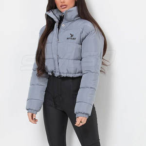 Veste courte décontractée pour femme, Design personnalisé, couleur unie - Product Image 2