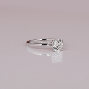 Anillo de Compromiso de Oro Sólido de 18 Quilates con Corte Redondo, Estilo Clásico de Lujo con Diamante de Corte Redondo Cultivado en Laboratorio, Anillo para Regalo de Cumpleaños - Product Image 6