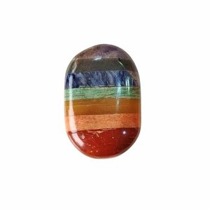 <b>High</b>-Quality Seven Chakra Palm Stones - Polished Gemstone Set for Spiritual <b>Healing</b> - Natural Seven Chakra Palm Stone Set - Product Image 1