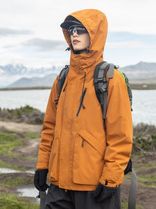 Chaqueta Anorak de nailon con capucha y cremallera personalizada para hombre, cortavientos impermeable para senderismo al aire libre con decoración de patrón - Product Image 4