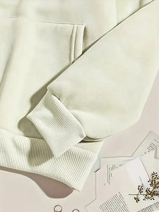 Sweat à capuche en molleton pour femmes adultes de conception à carreaux surdimensionnés de haute qualité - Product Image 4