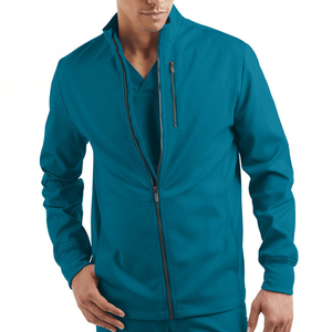 Veste médicale à manches longues pour hommes en coton et polyester extensible uniforme d'hôpital pour médecins et infirmières - Product Image 4